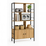 Bonideco Knygų lentyna su spintelėmis, 3 atviros lentynos, tinka svetainei