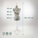 Bonideco Reguliuojamo auk&scaron;čio siuvėjo manekenas su Paryžiaus motyvais, stovas