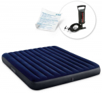 Pripučiamas čiužinys 203x183x25 cm su stūmokliniu siurbliu INTEX 64755