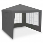 Sodo paviljonas su 4 sienomis, 3 x 3 m, pilkas, Plonos