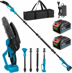 Yofidra 2-in-1 akumuliatorinis mini grandininis pjūklas 6" be&scaron;epetėlinė su 2x 3.0Ah akumuliatoriais