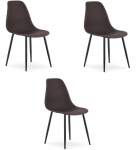 Valora Leobert WAT kėdė kavos / juodos kojos x 3