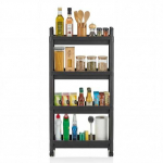 Promotions Laikymo vežimėlis, 4-jų lygių riedantis organizatorius, 54x18.5x103 cm, juodas