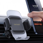 Lamicall automobilinis telefono laikiklis ventiliacijos grotelių tvirtinimui, metalinis, sukiojamas, STCV04-EU-B