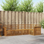 Sofų komplektai 5 pcs Natūrali Kietos akacijos mediena