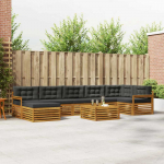 Lauko sofos komplektas su pagalve 8 pcs Natūralus ir antracitas