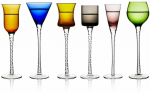 Lyngby Glas &scaron;oto taurės London, 18 cm 6 vnt. įvairių spalvų