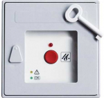 WINDOWMASTER prie&scaron;gaisrinės signalizacijos mygtukas, pagrindinis WSK320, pilkas su garsiniu signalu ir atstatymo mygtuku (atidarius duris, garsinis signalas nutraukiamas).