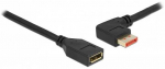 Delock DisplayPort Verl&auml;ngerungskabel Stecker 90&deg; links gewinkelt zu Buchse 8K 60 Hz 1 m
