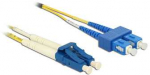 Delock Kabelis Lichtwellenleiter LC Duplex zu SC Duplex Singlemode OS2 3 m
