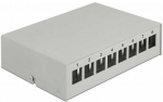 Delock Keystone Patchpanel 8 Port grau