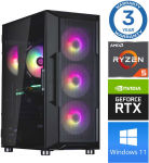 Stacionarus kompiuteris INTOP Ryzen 5 5500 32GB 250SSD M.2 NVME+4TB RTX3050 6GB WIN11 (RW72055WH) (Atnaujinta)
