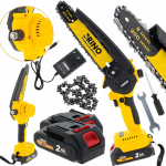 Akumuliatorinis mini grandininis pjūklas