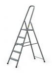Vienpusės plieninės kopėčios Drabest HOME, 5 laipteliai, pilkos spalvos (125 kg)