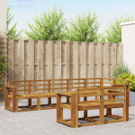 Lauko sofos komplektas 8 pcs Natūrali Kietos akacijos mediena