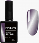 Nailura - Orchid Cat Shimmer gelinis lakas 297 - Tamsiai violetinė - 10 ml