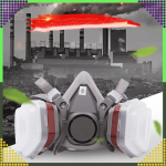 Realprices Dažų kaukė, apsauginė puskaukė, apsauganti nuo dulkių, įdėklų filtrų rinkinys