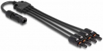 Delock DL4 Solar Splitter Kabelis 1 x Stecker zu 4 x Buchse 50 cm juodas