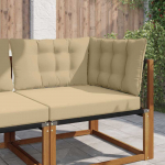 Lauko sofa pagalvėlė 3 pcs Smėlio Poliesteris