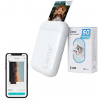 Liene Pearl 2x3" ne&scaron;iojamas nuotraukų spausdintuvas baltos spalvos