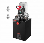 Hidraulinis agregatas savivarčių priekaboms ir automobilių keltuvams, dvigubo veikimo su 12 L metaliniu rezervuaru, DC 12V siurblys, 22 MPa maksimalus slėgis, hidraulinė stotelė