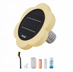 Saulės energijos baseino jonizatorius iki 170343 L, plūduriuojantis automatinis vandens valytuvas be chloro su vario anodu, spyruokle, &scaron;epečiu ir filtru, vandens priežiūros priemonė