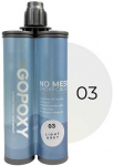 GoPoxy Epoxy 03 - Light Pilkas dvikomponentis plytelių tarpų glaistas 400 ml kartridžas
