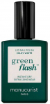 Manucurist Žalias Flash Nagų lakas lakier do paznokci Milky Baltas 15ml