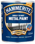 Emaliniai dažai, apsaugo metalines konstrukcijas nuo korozijos. Hammerite Smooth, blizgūs, 0,75 l, raudonos spalvos.