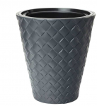 Gėlių vazonas Form Plastic Makata 2800, plastikinis, tamsiai pilkas