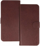 WONDER COMMON Universal Book dėklas (Dydis L) skirtas Apple iPhone 6 Plus/7 Plus/8 Plus/Xs Max/11 Pro Max/Samsung S20 FE/S21 FE/S10 Plus/A10/A32/A54/Xiaomi 12 Lite/Huawei P30 Pro rudos spalvos
