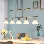 Eleasa LED pakabinamas &scaron;viestuvas, easydim 5 lempučių, nikelio