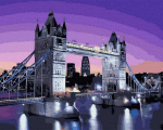 Tapyba pagal skaičius Londono tilto prieblanda 40x50 cm