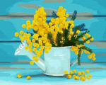 Tapyba pagal skaičius Mimoza laistykloje 40x50 cm