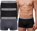 Vyri&scaron;kos medvilninės bokserės &bdquo;Peterson&ldquo;, 3 porų rinkinys, juoda/pilka, XL