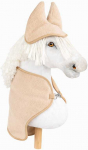 Raitelio žirgo rinkinys vaikams su fliso pledais ir ausinėmis, smėlio spalvos