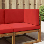 Lauko sofa pagalvėlė 3 pcs Raudona Poliesteris