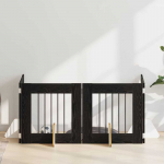 &Scaron;unų vartai su stovais 4 pcs Juodojo ąžuolo 60 x 60 cm