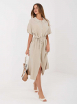 Suknelė Italy Moda Sukienka-MI-SK-3426.91-smėlio spalva