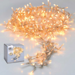 Mondex Christmas Decoration Kalėdinės eglutės lemputės, 480 LED lempučių grandinėlė, laikmatis, &scaron;iltai balta, skaidrus laidas