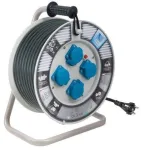 Pagarinātājs ar spoli Pawbol, 3 x 2,5 mm&sup2;, 50 m, IP44, 4 ligzdas