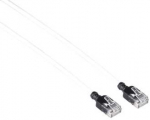 Mercodan Kabelis sieciowy RJ-45, Cat.6a, U/UTP, LSZH, Slim, balta, 7.5 m (371929075)