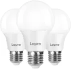LEPRO 100089-WW-EU-3 LED Bulb, E27, A60, 8.5W (60W), 806 lm, 2700K (warm baltas), 180&deg;, 3-pack
