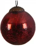 GLASS BALL 8CM 190037 Raudonas 1PCS