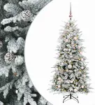 Dirbtinė Sulankstoma Kalėdų Eglutė 120 cm 150 LED &Scaron;ilta balta