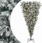 Apverstas dirbtinis Kalėdų eglutė su &scaron;akomis 120 cm 150 LED