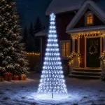 LED Kalėdų medis 300 cm 350 LED &Scaron;alta balta Geležis Juoda
