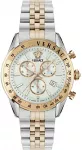 Vyri&scaron;kas Versace Chrono Master laikrodis 44 mm sidabro ir rožinio aukso spalvos