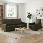 Sofa Sofos komplektas 2 vnt. Armijos Žalia Dirbtinė zom&scaron;a