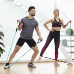 Atsparumo juostų rinkinys su priedais ir mank&scaron;tos vadovas Tribainer InnovaGoods 3 vnt.
